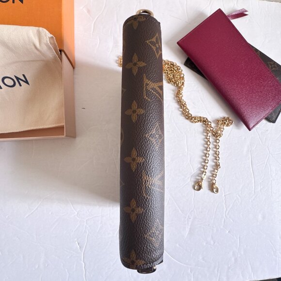 Louis Vuitton Felicie Pochette Monogram Canvas Fuchsia Microfiber - Picture 11 of 16